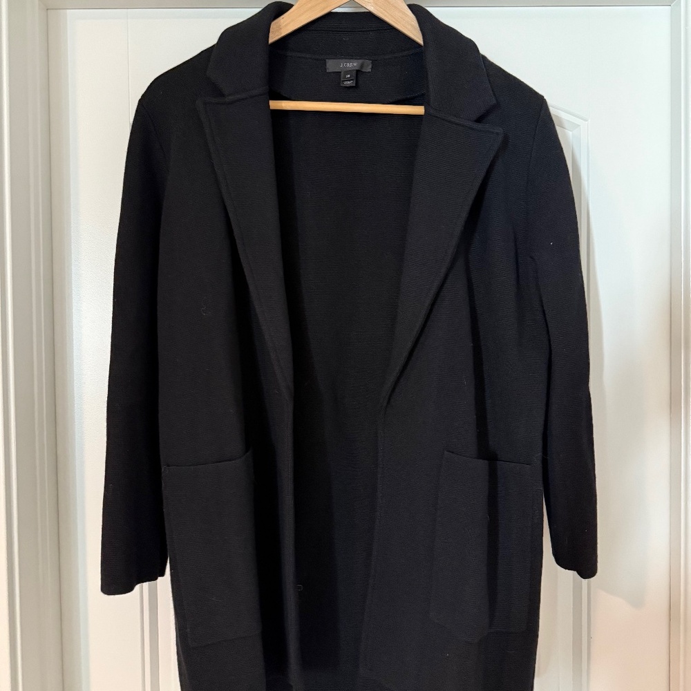 J.Crew Sweater Blazer – Size XS (Black)